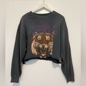 Anine Bing Tiger Cropped Sweatshirt